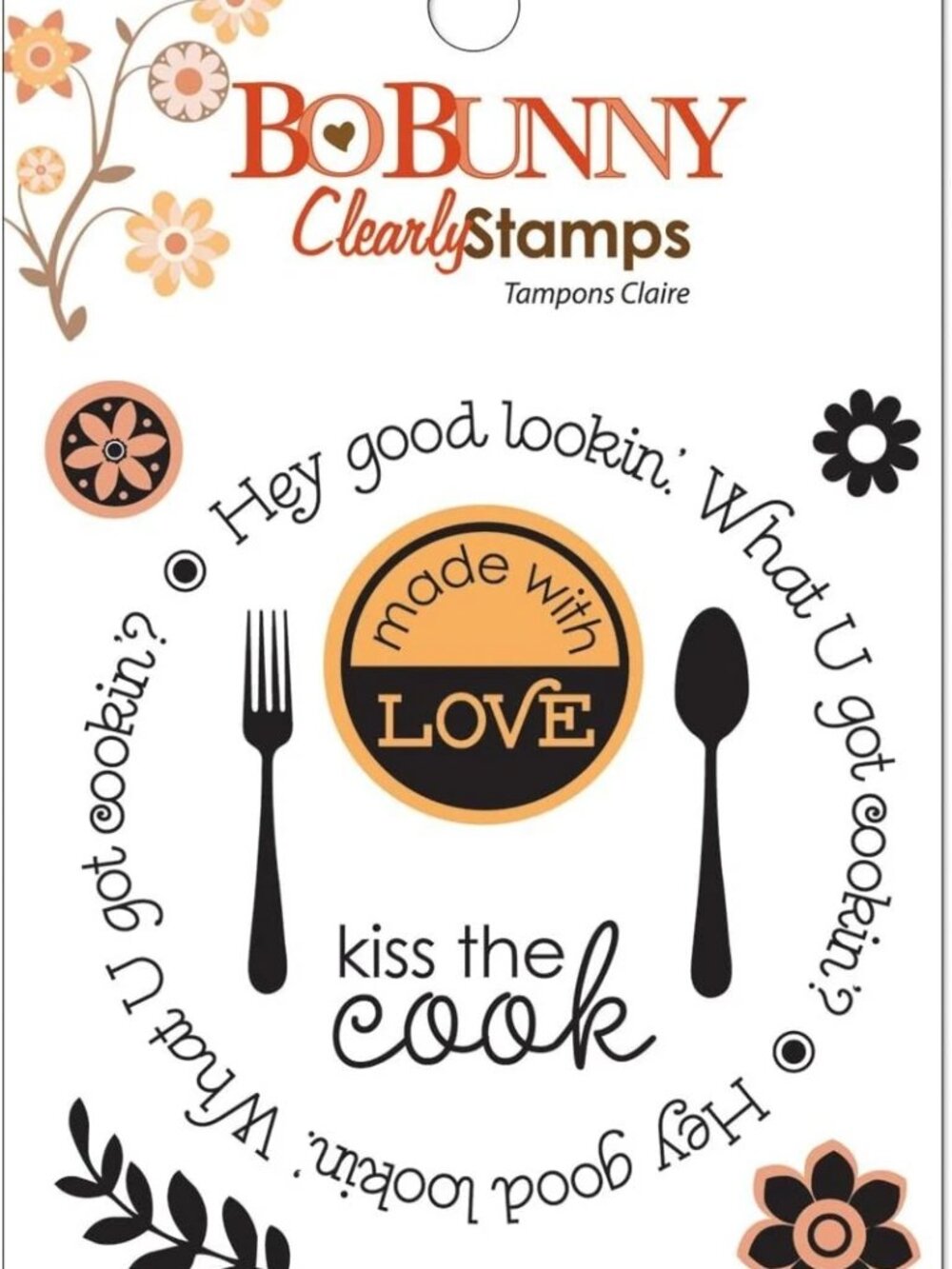 BoBunny Kitchen Spice Clearly Stamps, What U Got Cookin'? - NIP